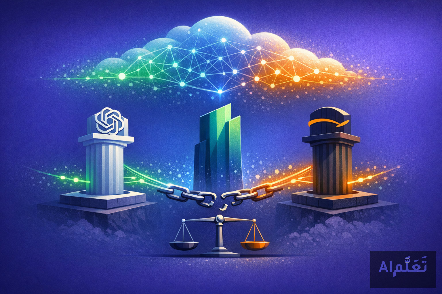 كيف أنهت OpenAI أزمة مايكروسوفت القانونية بسبب صفقة أمازون بـ50 مليار دولار؟ - منصة تعلّم